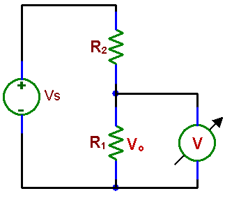 A resistive voltage divider