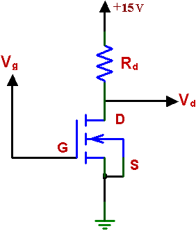 Common source MOSFET circuit